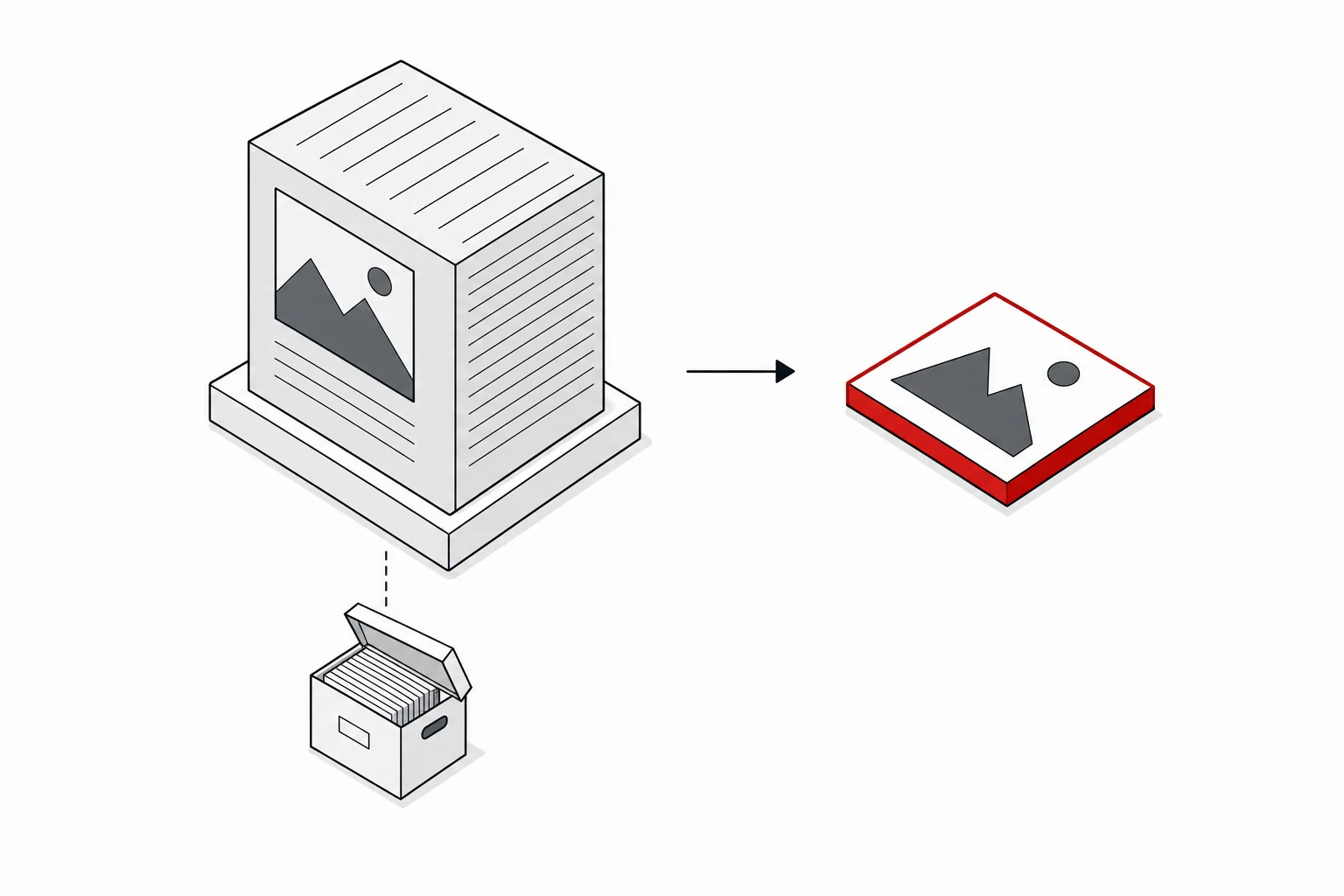 A camera RAW file converting to a compressed JPG for stills approval and delivery