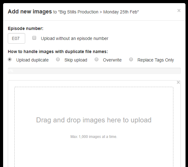 Photographer image upload process