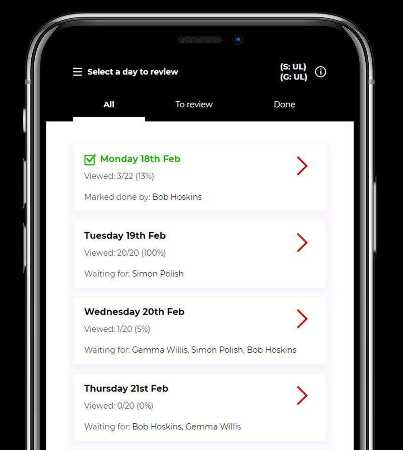 select-a-day-mobile-phone-less-tight Select a shoot day interface