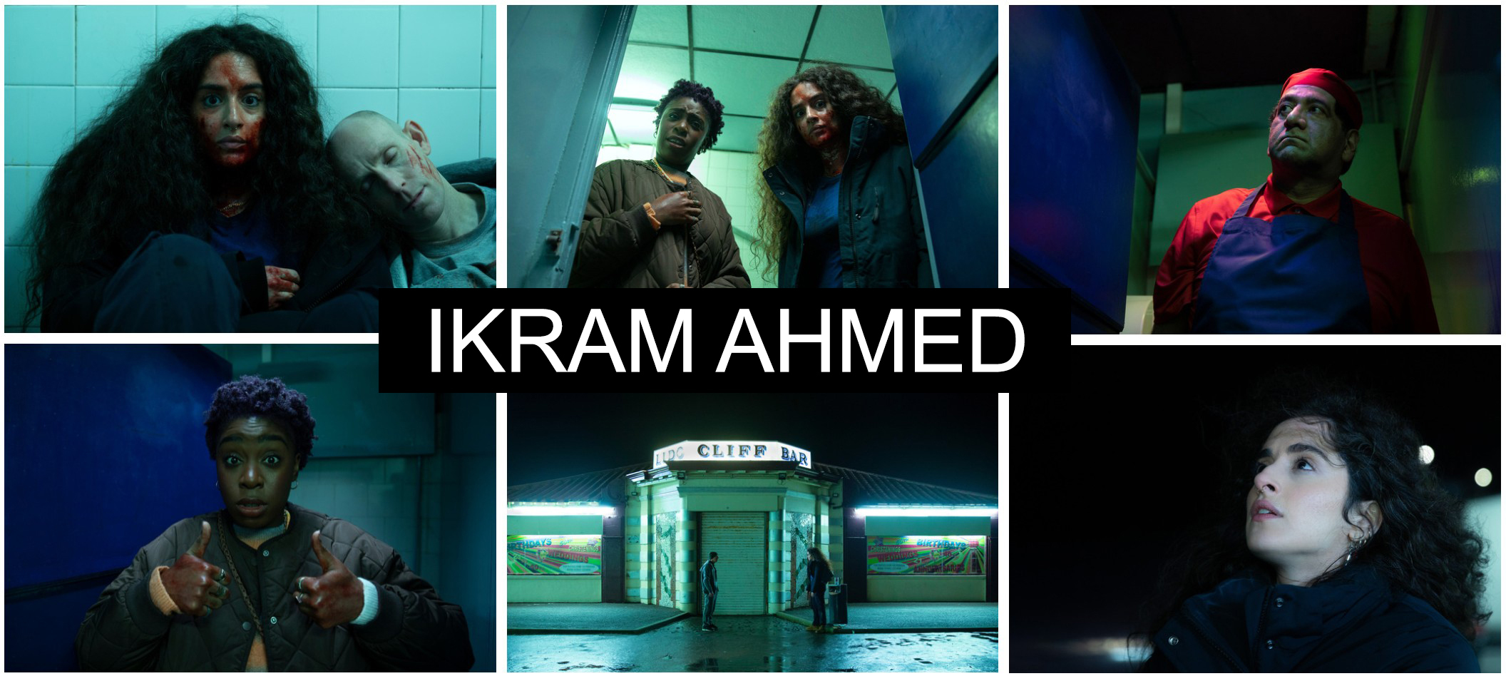 Banner image containing thumbnails of images taken by unit stills photographer, Ikram Ahmed.